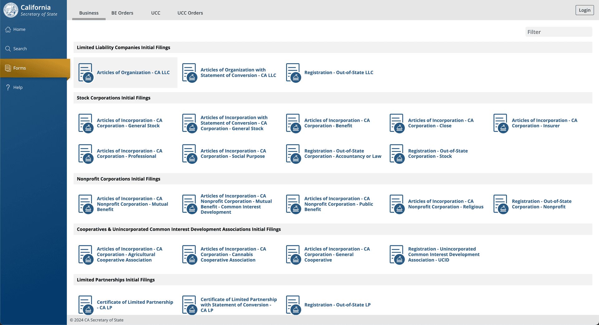 Forms Page